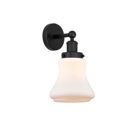 A large image of the Innovations Lighting 616-1W-10-7 Bellmont Sconce Matte Black / Matte White