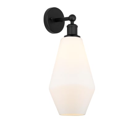 A large image of the Innovations Lighting 616-1W-17-7 Cindyrella Sconce Matte Black / Cased Matte White