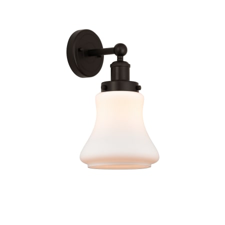 A large image of the Innovations Lighting 616-1W-10-7 Bellmont Sconce Oil Rubbed Bronze / Matte White