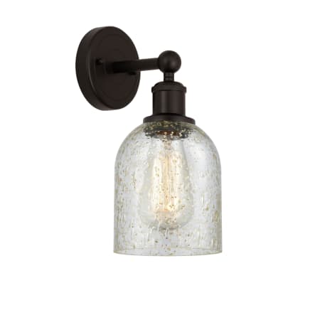 A large image of the Innovations Lighting 616-1W-12-5 Caledonia Sconce Oil Rubbed Bronze / Mica