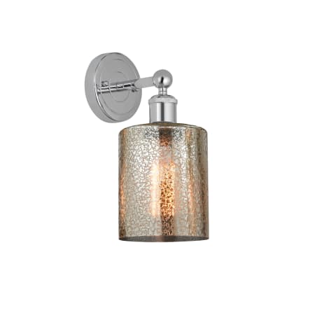 A large image of the Innovations Lighting 616-1W-12-5 Cobbleskill Sconce Polished Chrome / Mercury