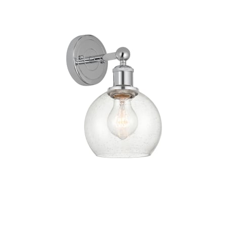 A large image of the Innovations Lighting 616-1W-11-6 Athens Sconce Polished Chrome / Seedy