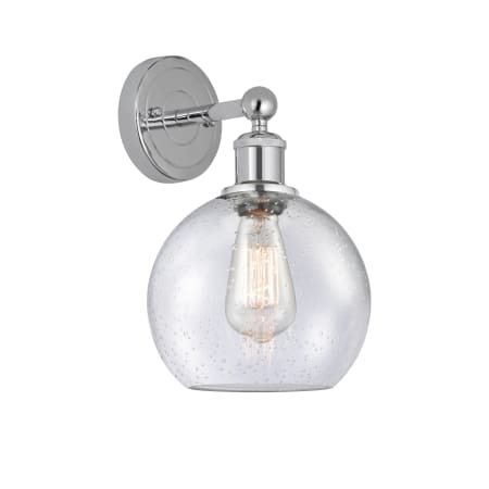 A large image of the Innovations Lighting 616-1W-13-8 Athens Sconce Polished Chrome / Seedy