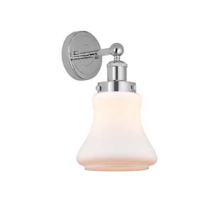 A large image of the Innovations Lighting 616-1W-10-7 Bellmont Sconce Polished Chrome / Matte White