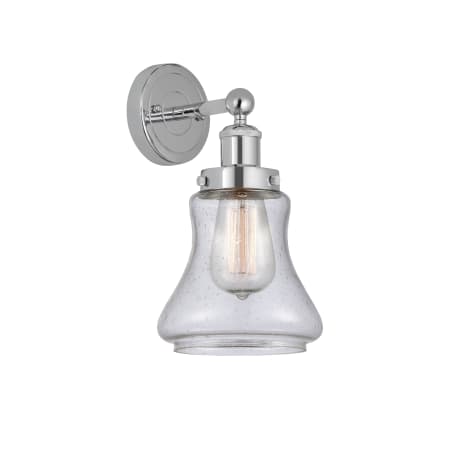 A large image of the Innovations Lighting 616-1W-10-7 Bellmont Sconce Polished Chrome / Seedy