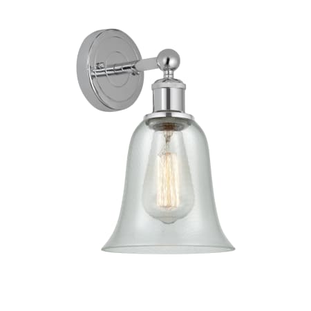 A large image of the Innovations Lighting 616-1W-14-6 Hanover Sconce Polished Chrome / Fishnet