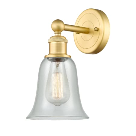 A large image of the Innovations Lighting 616-1W-14-6 Hanover Sconce Satin Gold / Fishnet