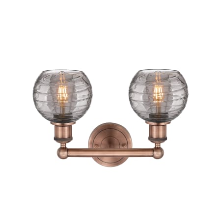 A large image of the Innovations Lighting 616-2W 10 15 Athens Deco Swirl Vanity Alternate Image