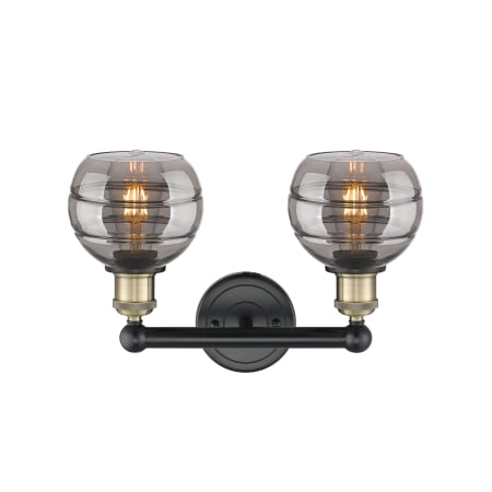 A large image of the Innovations Lighting 616-2W 10 15 Rochester Vanity Alternate Image