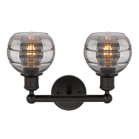 A large image of the Innovations Lighting 616-2W 10 15 Rochester Vanity Alternate Image