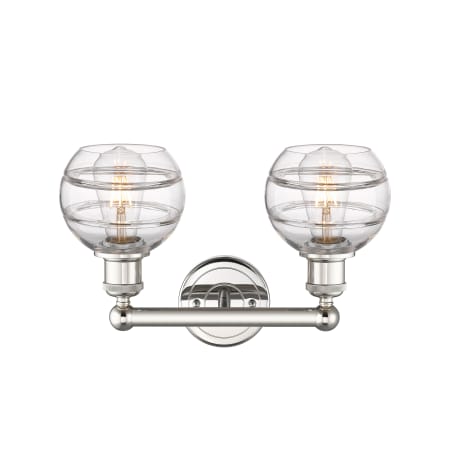 A large image of the Innovations Lighting 616-2W 10 15 Rochester Vanity Alternate Image