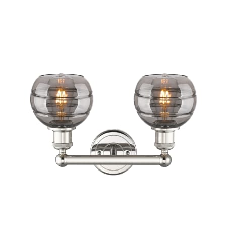 A large image of the Innovations Lighting 616-2W 10 15 Rochester Vanity Alternate Image