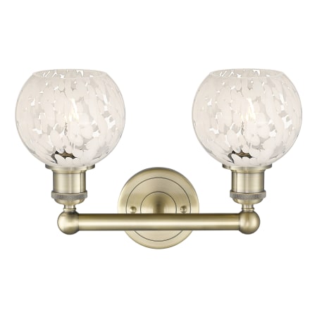 A large image of the Innovations Lighting 616-2W 10 15 White Mouchette Vanity Alternate Image