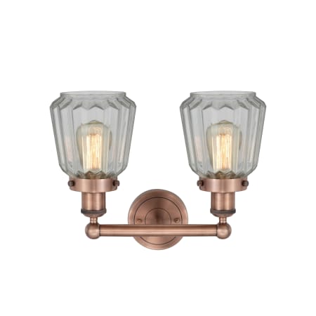 A large image of the Innovations Lighting 616-2W-10-16 Chatham Vanity Alternate Image