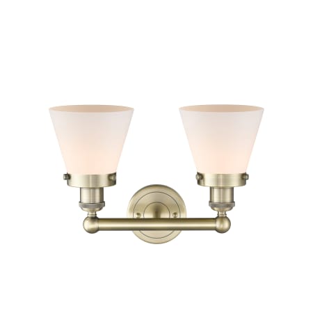 A large image of the Innovations Lighting 616-2W-10-16 Cone Vanity Alternate Image