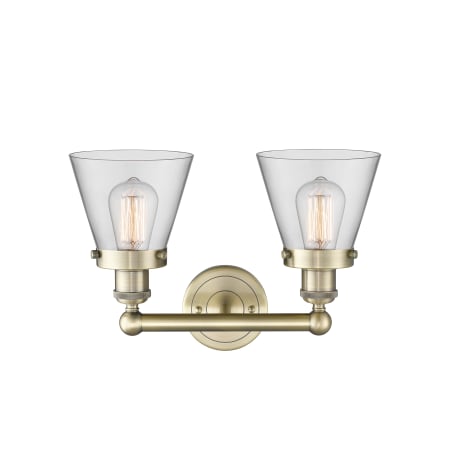 A large image of the Innovations Lighting 616-2W-10-16 Cone Vanity Alternate Image