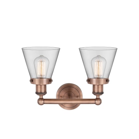 A large image of the Innovations Lighting 616-2W-10-16 Cone Vanity Alternate Image