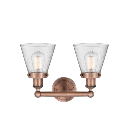 A large image of the Innovations Lighting 616-2W-10-16 Cone Vanity Alternate Image