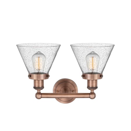 A large image of the Innovations Lighting 616-2W-10-16-L Cone Vanity Alternate Image