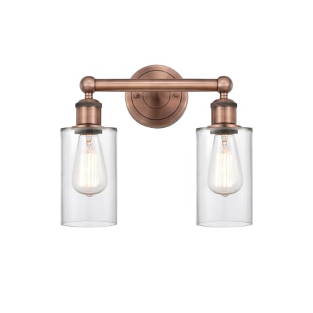 A large image of the Innovations Lighting 616-2W-11-13 Clymer Vanity Alternate Image