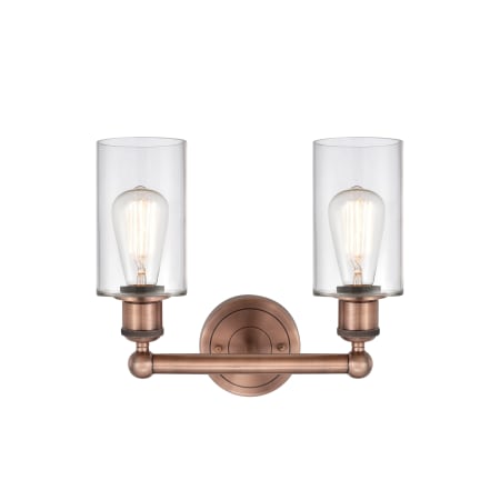 A large image of the Innovations Lighting 616-2W-11-13 Clymer Vanity Alternate Image