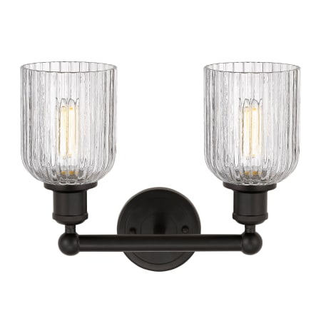 A large image of the Innovations Lighting 616-2W 11 14 Bridal Veil Vanity Alternate Image