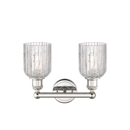 A large image of the Innovations Lighting 616-2W 11 14 Bridal Veil Vanity Alternate Image