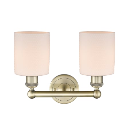 A large image of the Innovations Lighting 616-2W-12-14 Cobbleskill Vanity Alternate Image