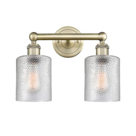 A large image of the Innovations Lighting 616-2W-12-14 Cobbleskill Vanity Alternate Image