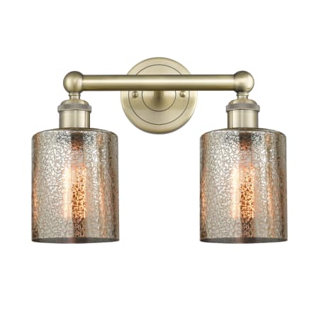 A large image of the Innovations Lighting 616-2W-12-14 Cobbleskill Vanity Alternate Image