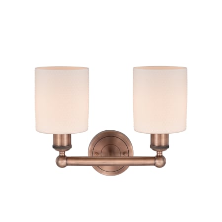 A large image of the Innovations Lighting 616-2W-12-14 Cobbleskill Vanity Alternate Image