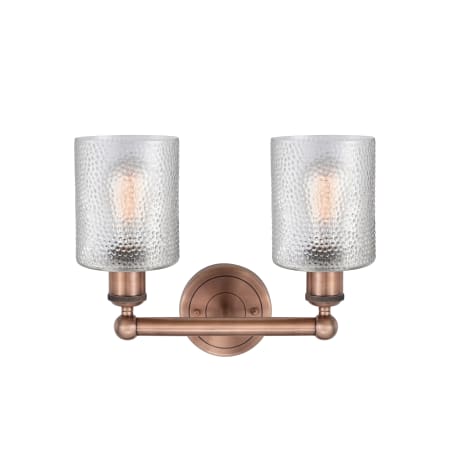 A large image of the Innovations Lighting 616-2W-12-14 Cobbleskill Vanity Alternate Image