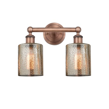 A large image of the Innovations Lighting 616-2W-12-14 Cobbleskill Vanity Alternate Image