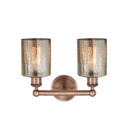 A large image of the Innovations Lighting 616-2W-12-14 Cobbleskill Vanity Alternate Image