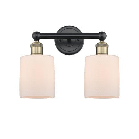 A large image of the Innovations Lighting 616-2W-12-14 Cobbleskill Vanity Alternate Image