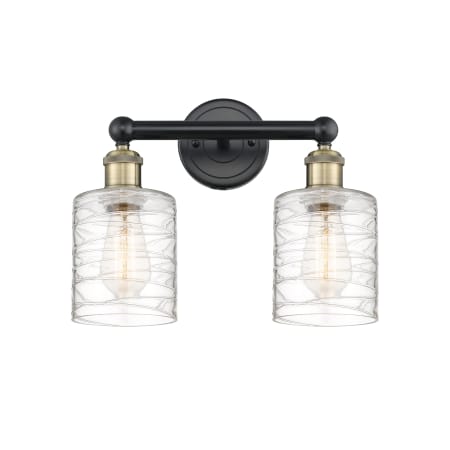 A large image of the Innovations Lighting 616-2W-12-14 Cobbleskill Vanity Alternate Image