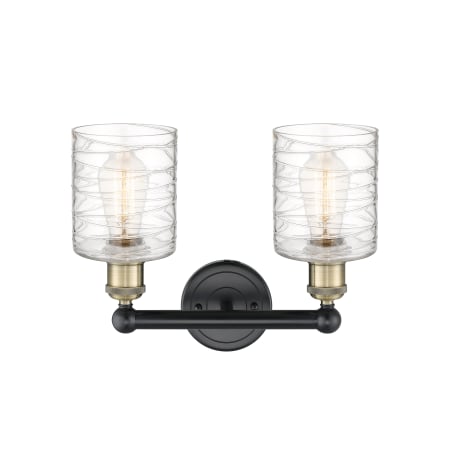 A large image of the Innovations Lighting 616-2W-12-14 Cobbleskill Vanity Alternate Image