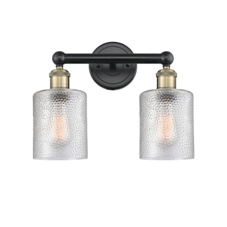 A large image of the Innovations Lighting 616-2W-12-14 Cobbleskill Vanity Alternate Image