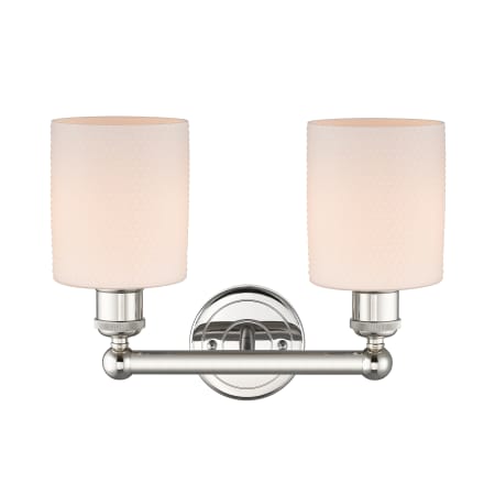 A large image of the Innovations Lighting 616-2W-12-14 Cobbleskill Vanity Alternate Image