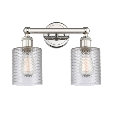 A large image of the Innovations Lighting 616-2W-12-14 Cobbleskill Vanity Alternate Image