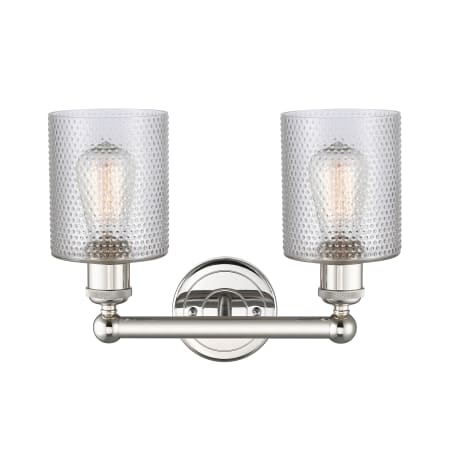 A large image of the Innovations Lighting 616-2W-12-14 Cobbleskill Vanity Alternate Image