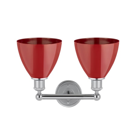 A large image of the Innovations Lighting 616-2W-12-17 Plymouth Dome Vanity Alternate Image