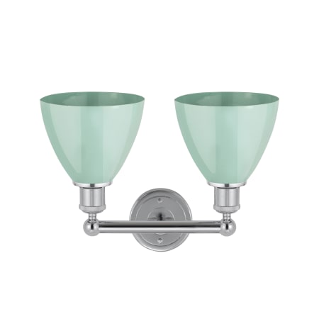 A large image of the Innovations Lighting 616-2W-12-17 Plymouth Dome Vanity Alternate Image