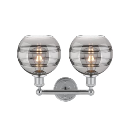 A large image of the Innovations Lighting 616-2W 12 17 Rochester Vanity Alternate Image