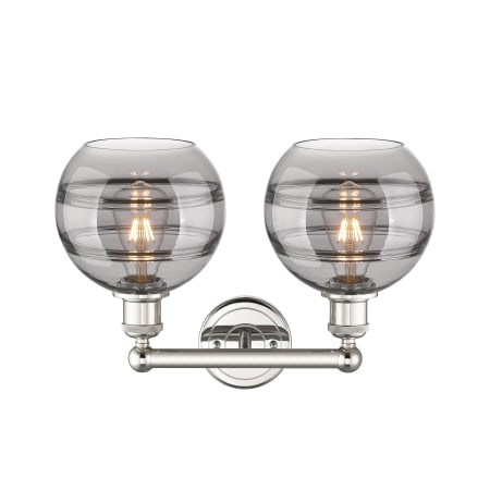 A large image of the Innovations Lighting 616-2W 12 17 Rochester Vanity Alternate Image