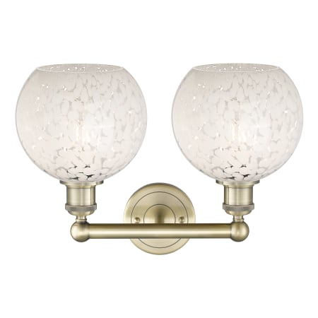 A large image of the Innovations Lighting 616-2W 12 17 White Mouchette Vanity Alternate Image