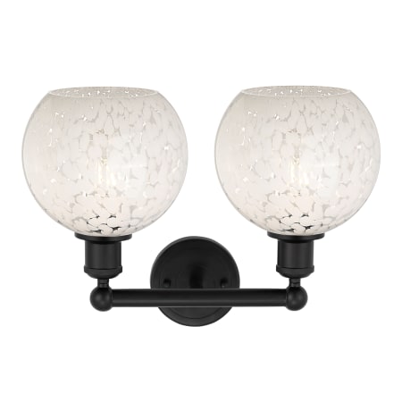 A large image of the Innovations Lighting 616-2W 12 17 White Mouchette Vanity Alternate Image