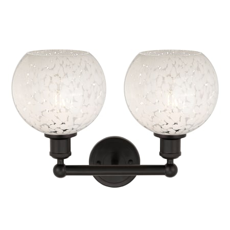 A large image of the Innovations Lighting 616-2W 12 17 White Mouchette Vanity Alternate Image