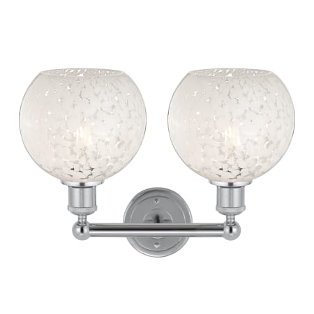 A large image of the Innovations Lighting 616-2W 12 17 White Mouchette Vanity Alternate Image