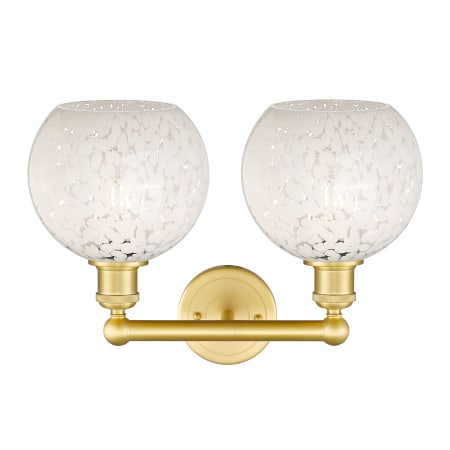 A large image of the Innovations Lighting 616-2W 12 17 White Mouchette Vanity Alternate Image